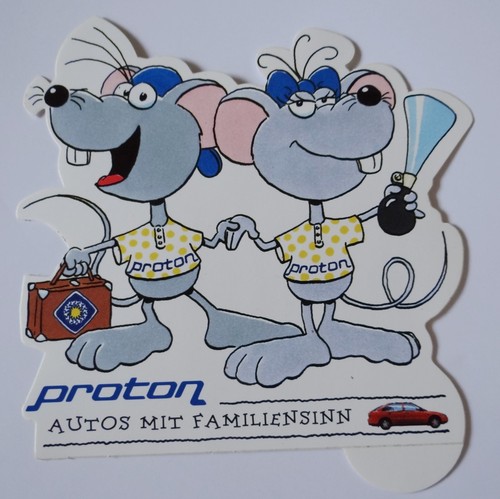 Werbe aufkleber proton autos - proton,
